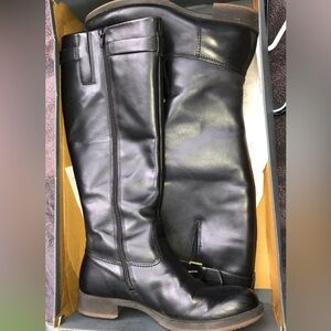 Black Leather Riding Boots